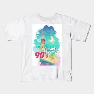90's Dream Girl (Lines version) Kids T-Shirt